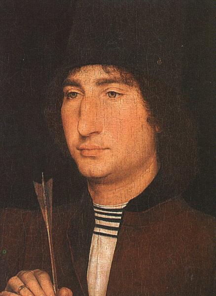 Hans Memling Portrait of a Man with an Arrow Germany oil painting art